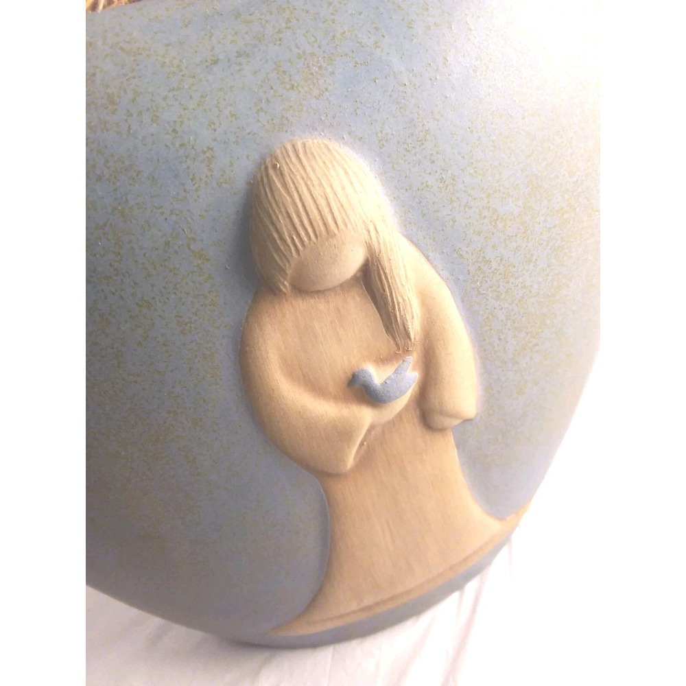 JACK BLACK Blue Navajo Pottery Vase 1987 Signed 8x8